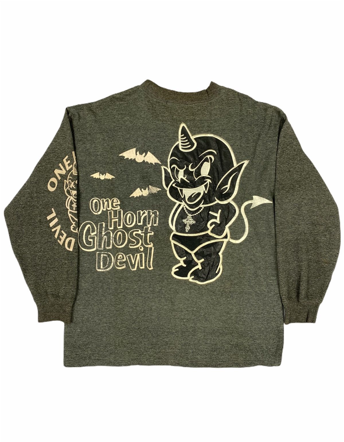 Ghost Supply Vintage ONE HORN GHOST DEVIL Embroidery Big Logo Sweatshirt Size US L / EU 52-54 / 3 - 2 Thumbnail