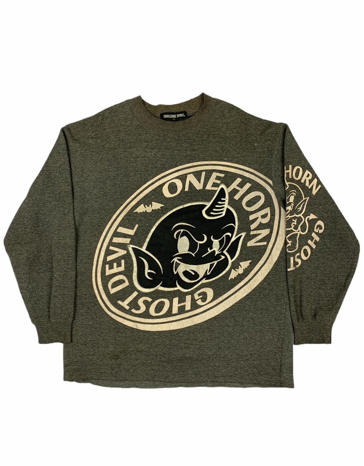 Ghost Supply Vintage ONE HORN GHOST DEVIL Embroidery Big Logo Sweatshirt Size US L / EU 52-54 / 3 - 1 Thumbnail