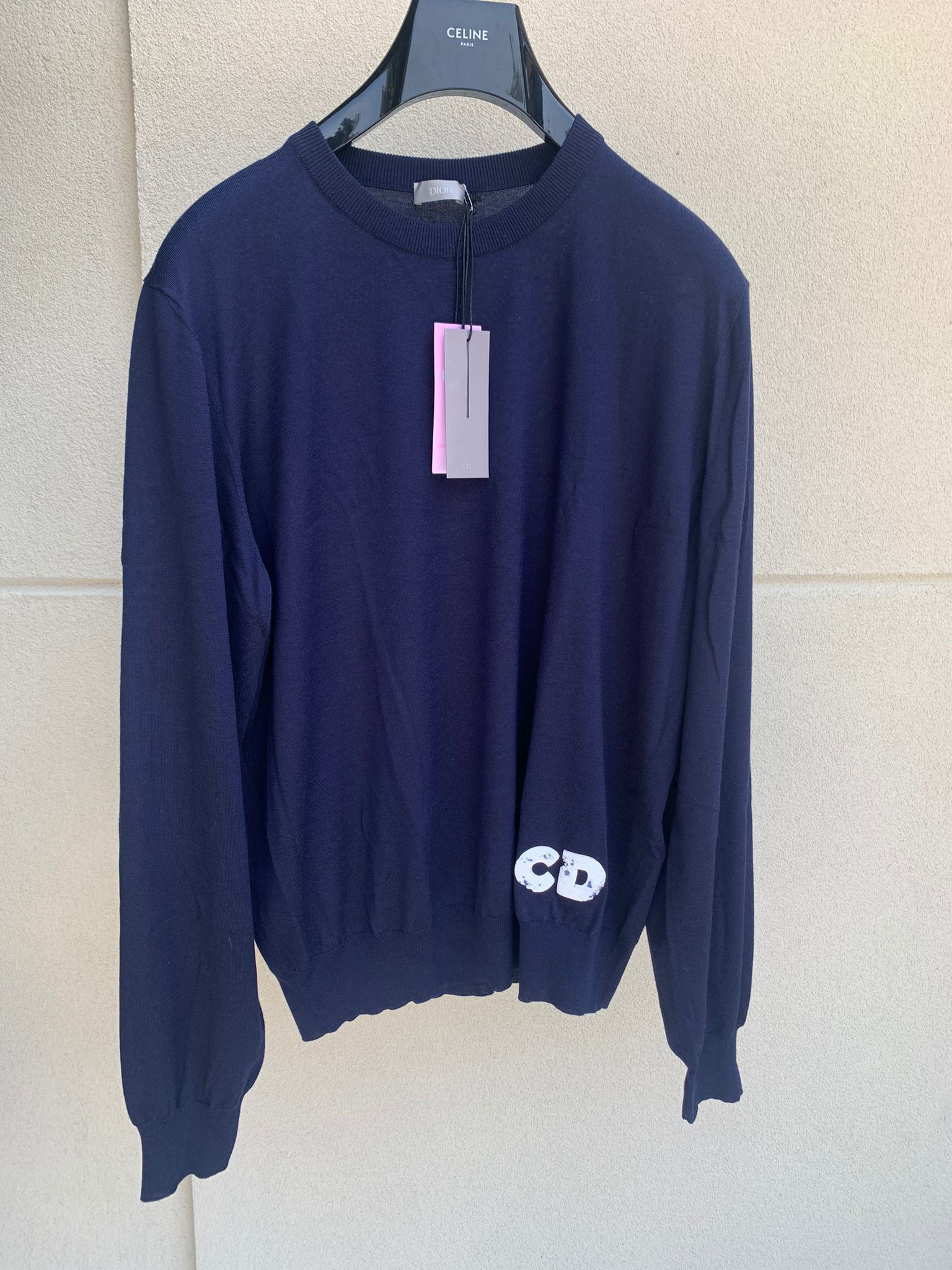 Daniel Arsham × Dior Eroded CD Knitwear in Navy Size US XXL / EU 58 / 5 - 2 Thumbnail