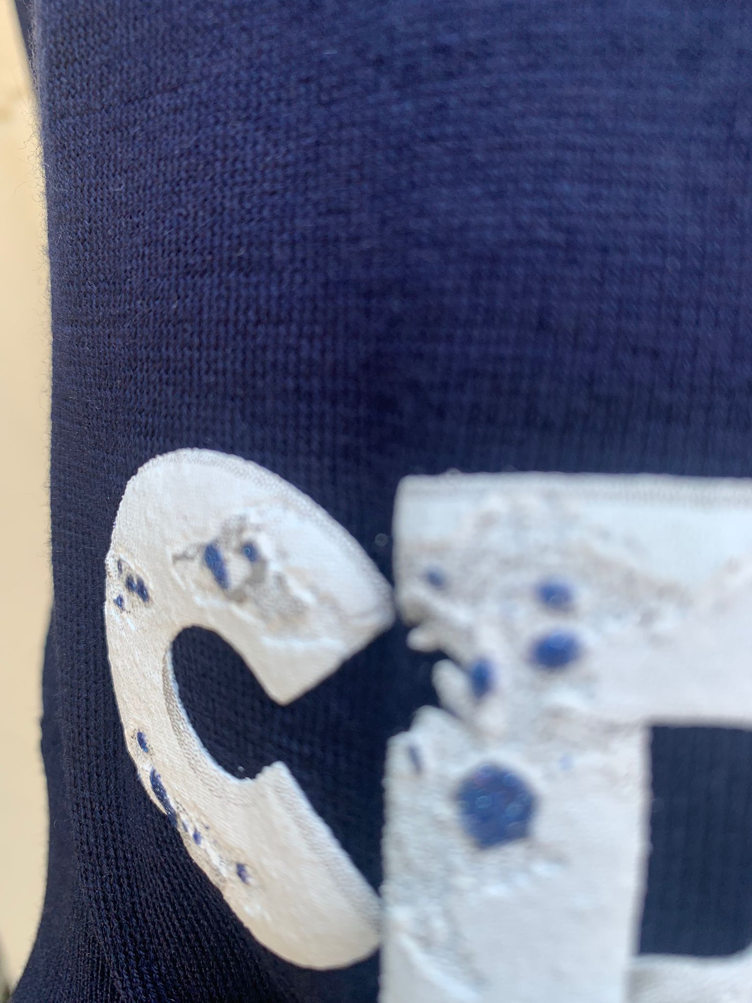 Daniel Arsham × Dior Eroded CD Knitwear in Navy Size US XXL / EU 58 / 5 - 5 Thumbnail