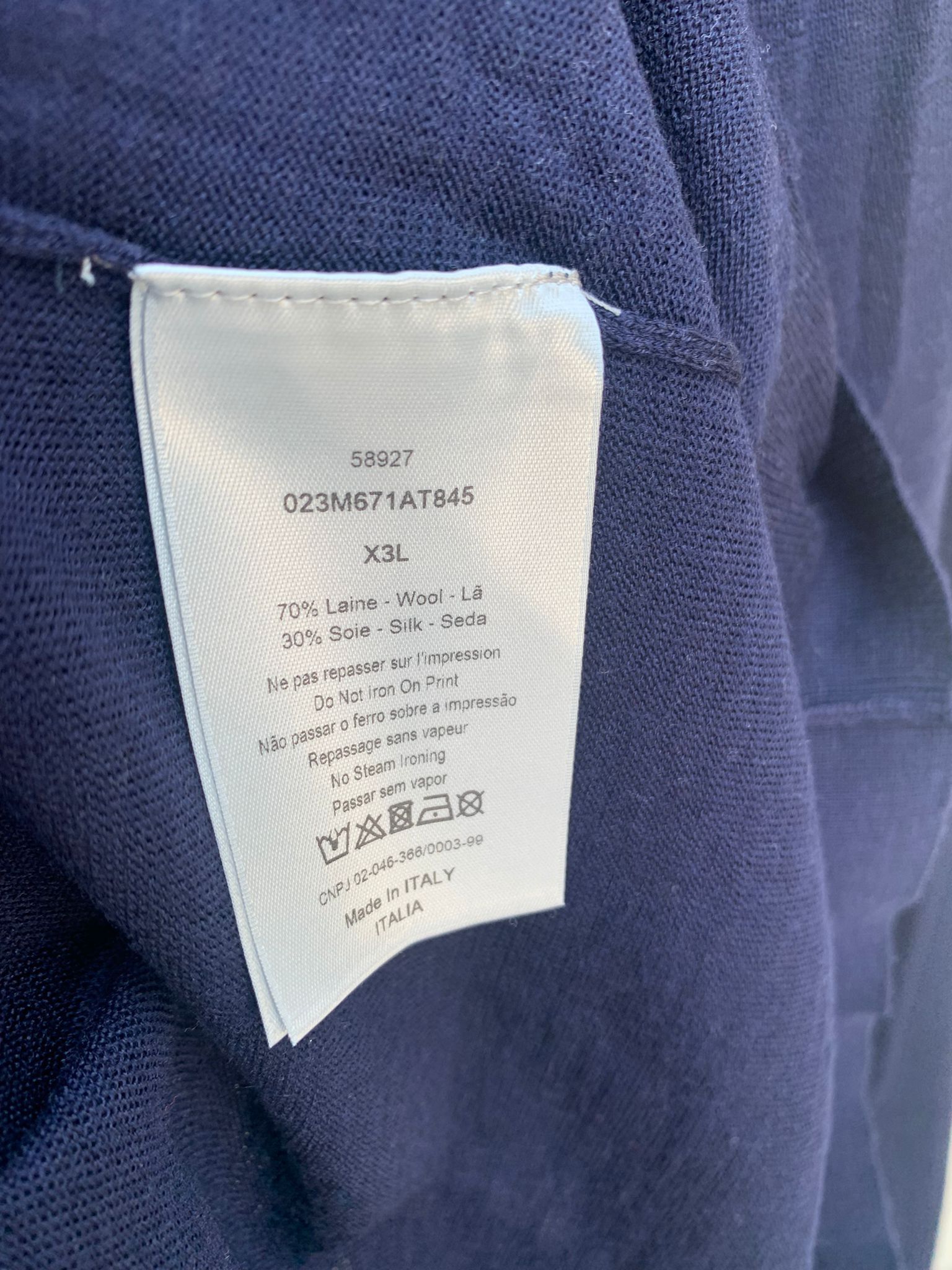 Daniel Arsham × Dior Eroded CD Knitwear in Navy Size US XXL / EU 58 / 5 - 9 Thumbnail
