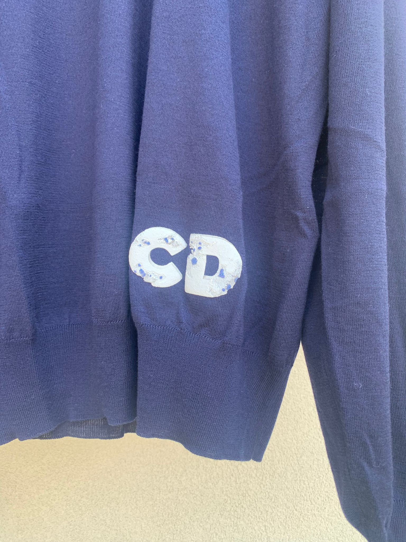 Daniel Arsham × Dior Eroded CD Knitwear in Navy Size US XXL / EU 58 / 5 - 3 Thumbnail