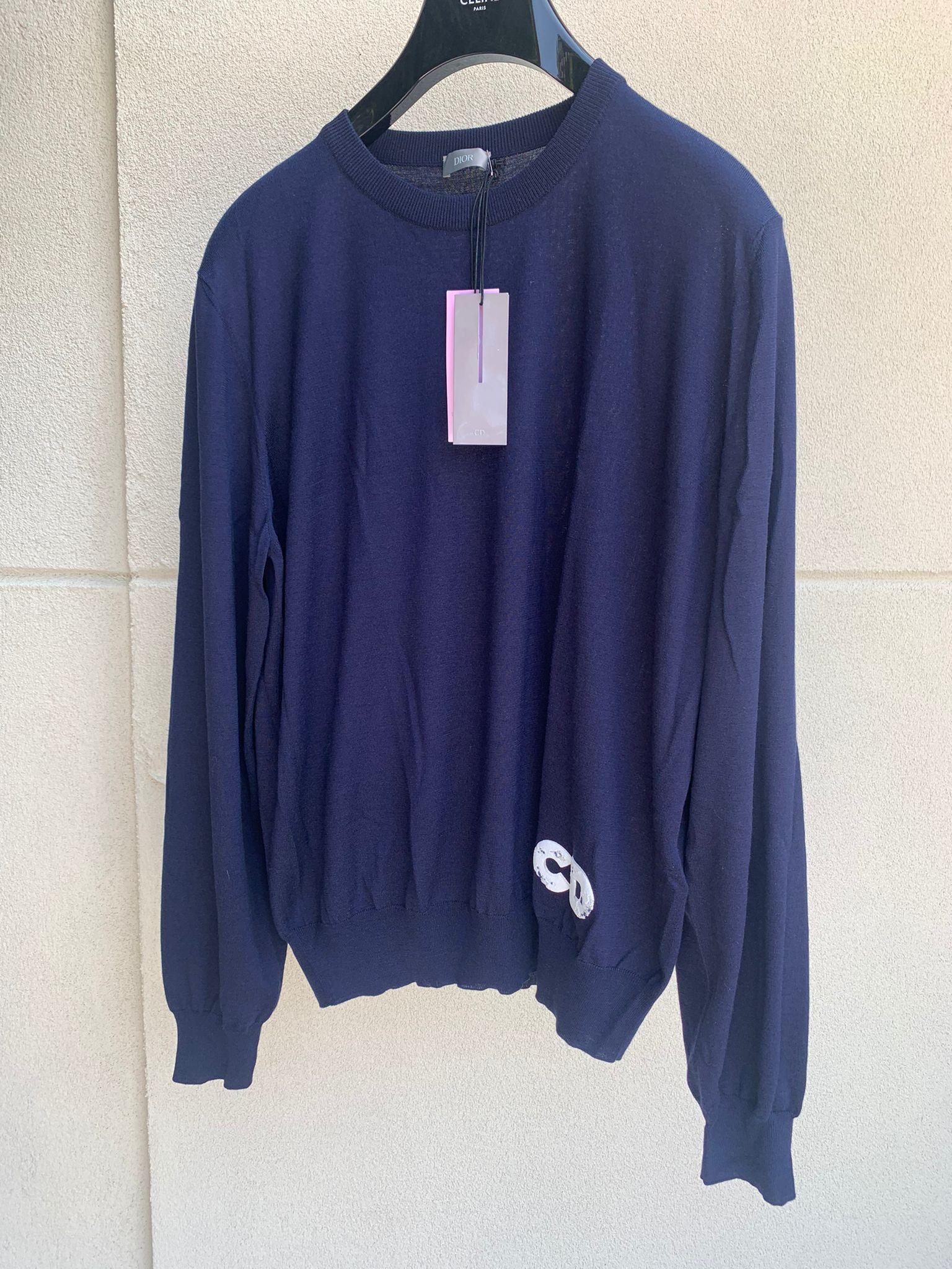 Daniel Arsham × Dior Eroded CD Knitwear in Navy Size US XXL / EU 58 / 5 - 1 Thumbnail