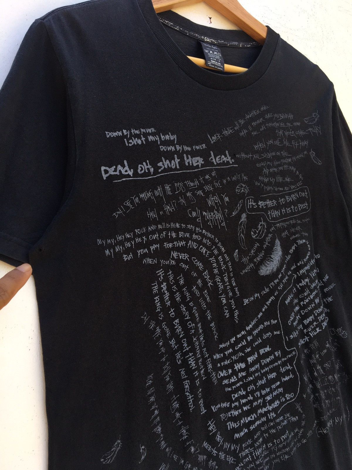 Number (N)ine Rare Number (N)ine x Neil Young Down By The River Lyrics Tee Size US S / EU 44-46 / 1 - 8 Thumbnail