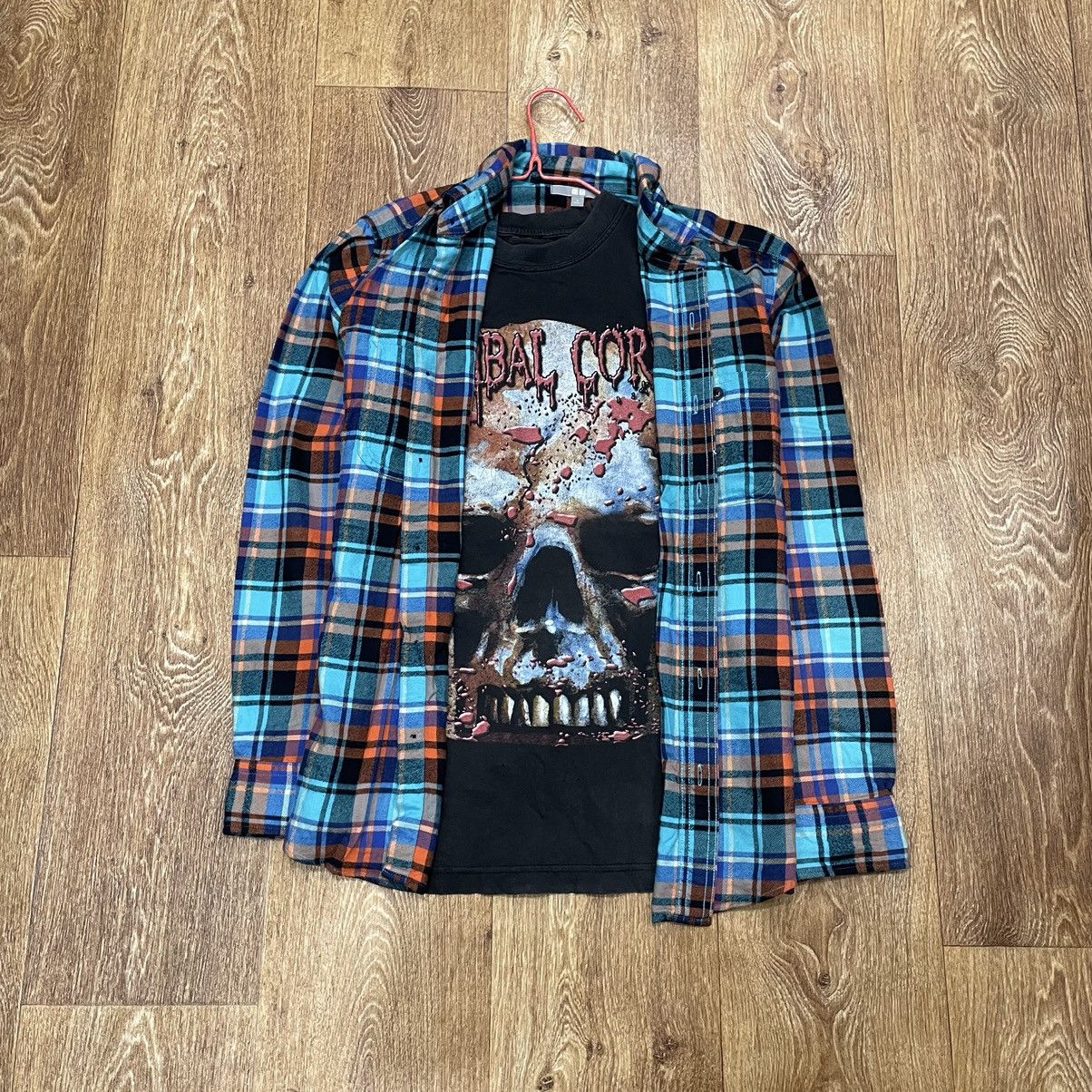Vintage Vintage 90s Plaid Shirt Grunge Streetwear Y2K Skate Boxy S Size US S / EU 44-46 / 1 - 1 Thumbnail