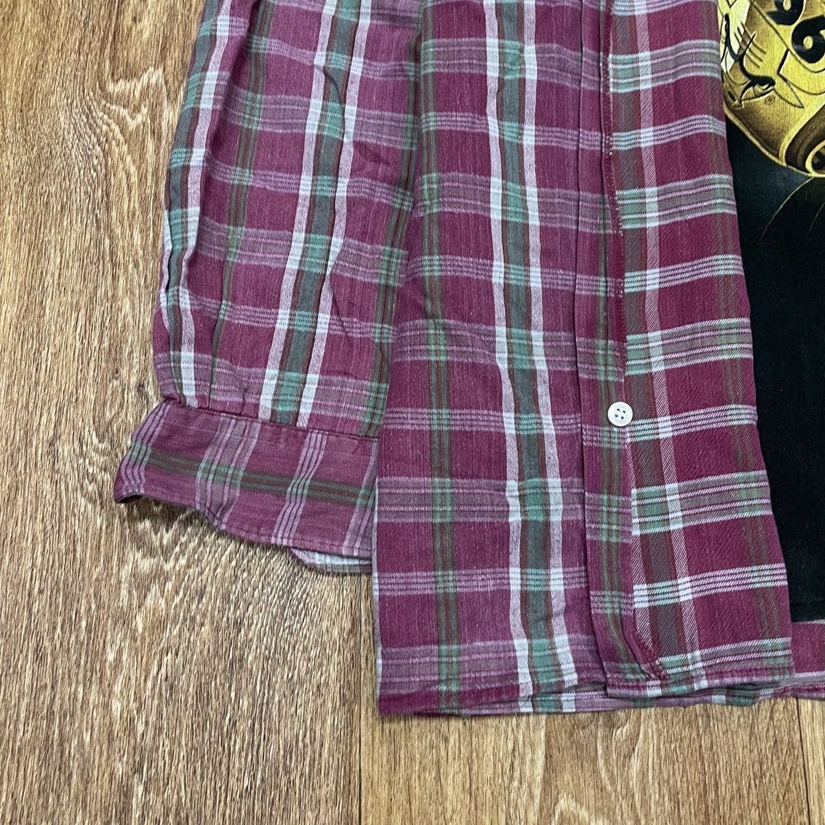 Vintage Vintage 90s Purple Plaid Shirt Grunge Oversized Skater L Size US L / EU 52-54 / 3 - 3 Thumbnail