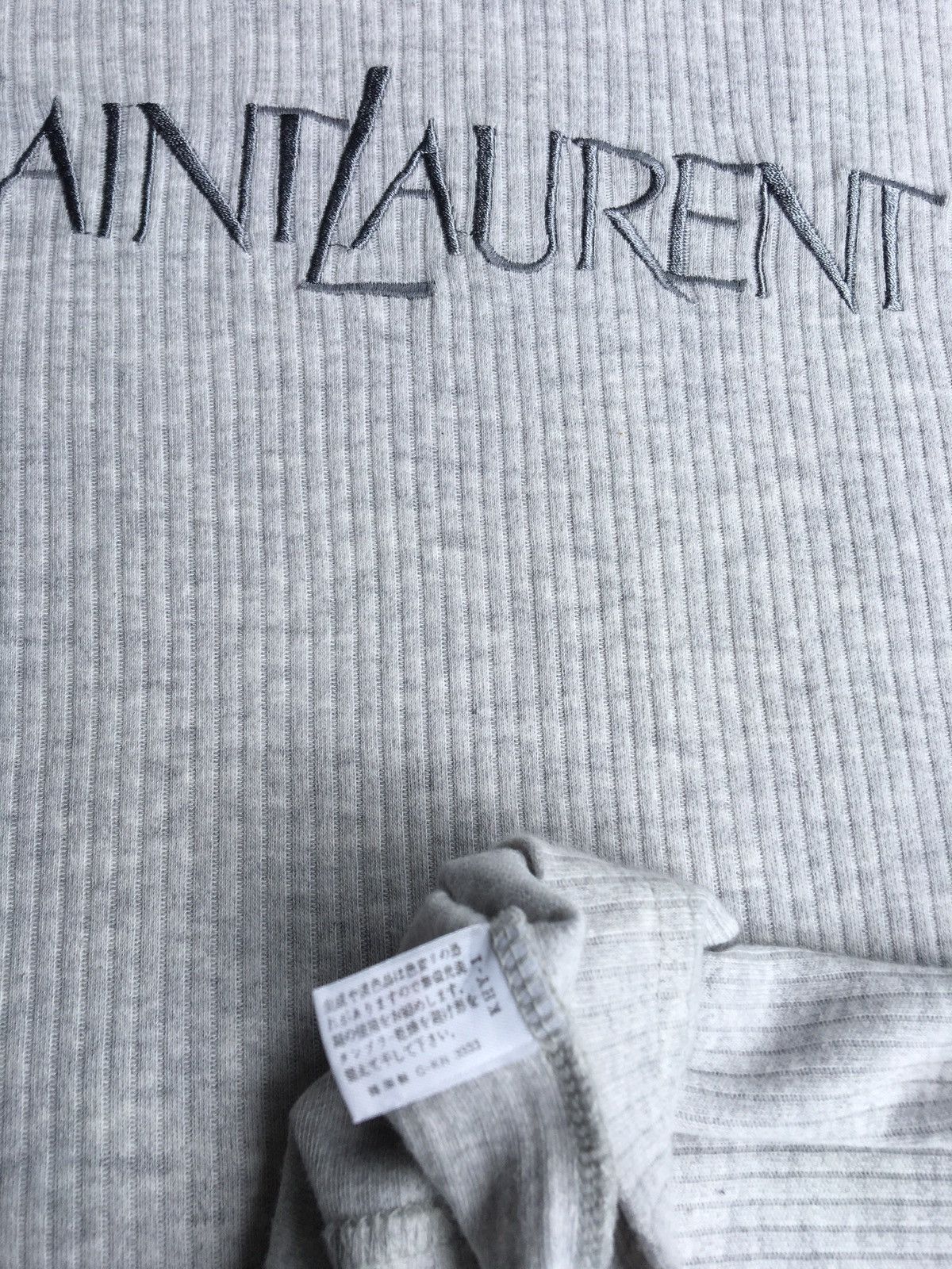 Yves Saint Laurent Rare YSL Yves Saint Laurent Embroidred Logo Spellout Tshirt Size US M / EU 48-50 / 2 - 8 Thumbnail