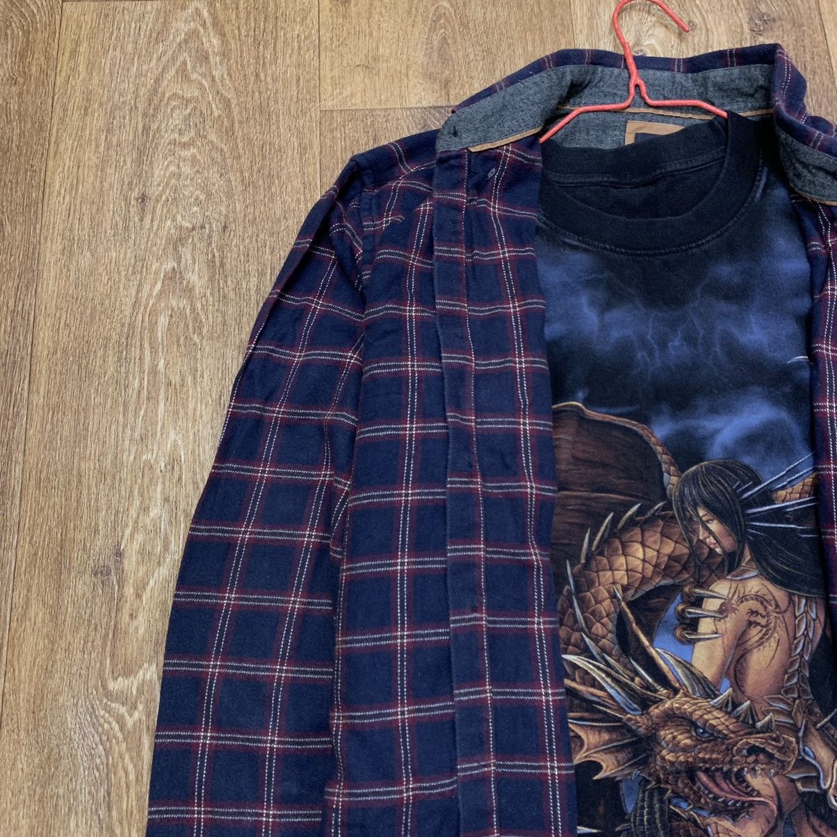 Flannel Vintage 90s Plaid Flannel Shirt Y2K Streetwear Checkered Size US L / EU 52-54 / 3 - 4 Thumbnail