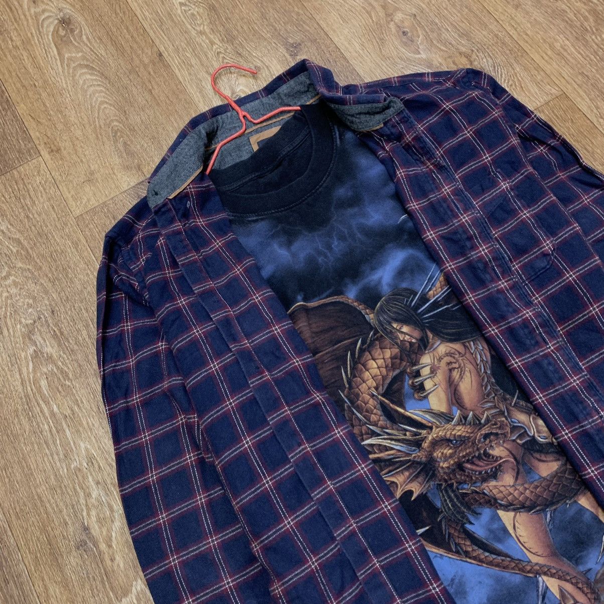 Flannel Vintage 90s Plaid Flannel Shirt Y2K Streetwear Checkered Size US L / EU 52-54 / 3 - 5 Thumbnail
