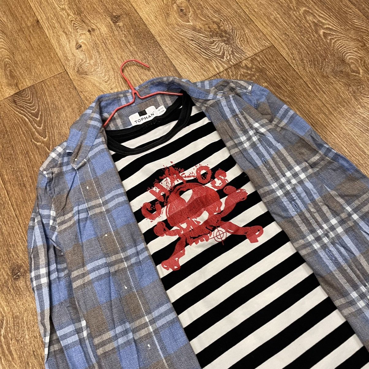 Vintage Vintage 90s Blue Plaid Shirt Grunge Streetwear Bleached M Size US M / EU 48-50 / 2 - 5 Thumbnail