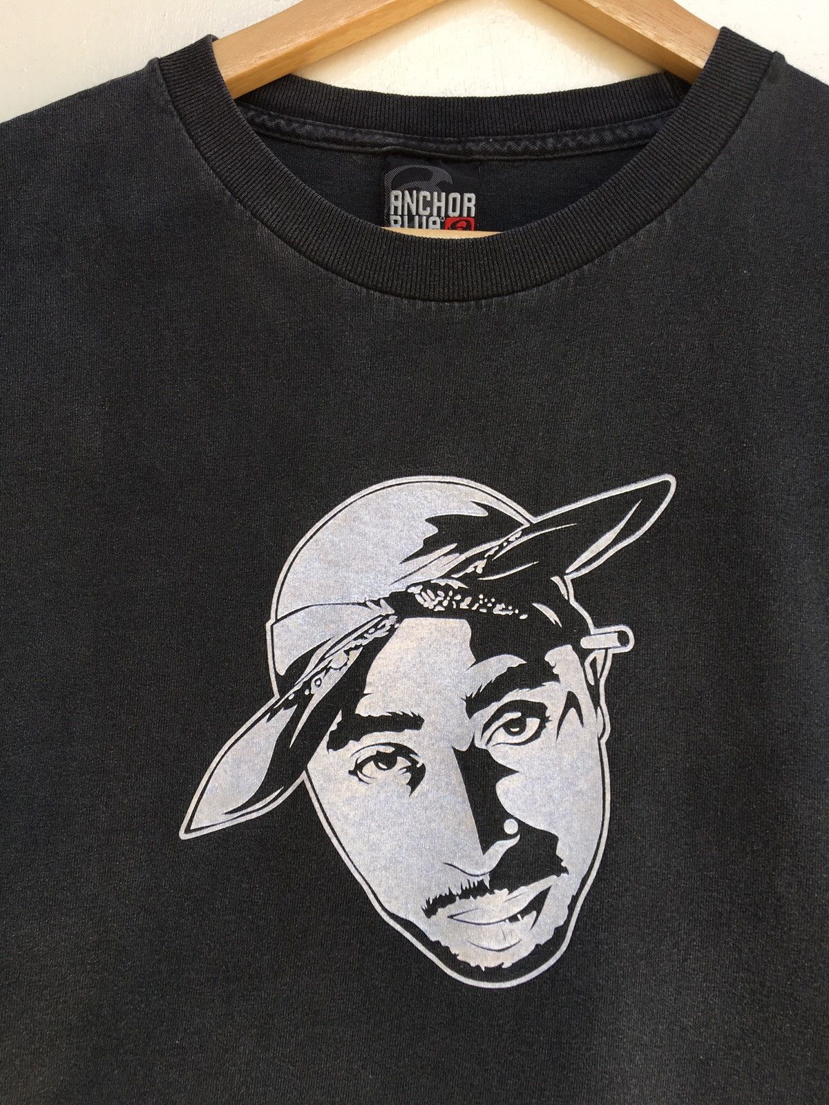 Anchor Blue Vintage Anchor Blue Tupac Shakur Rap Tee Size US M / EU 48-50 / 2 - 5 Thumbnail