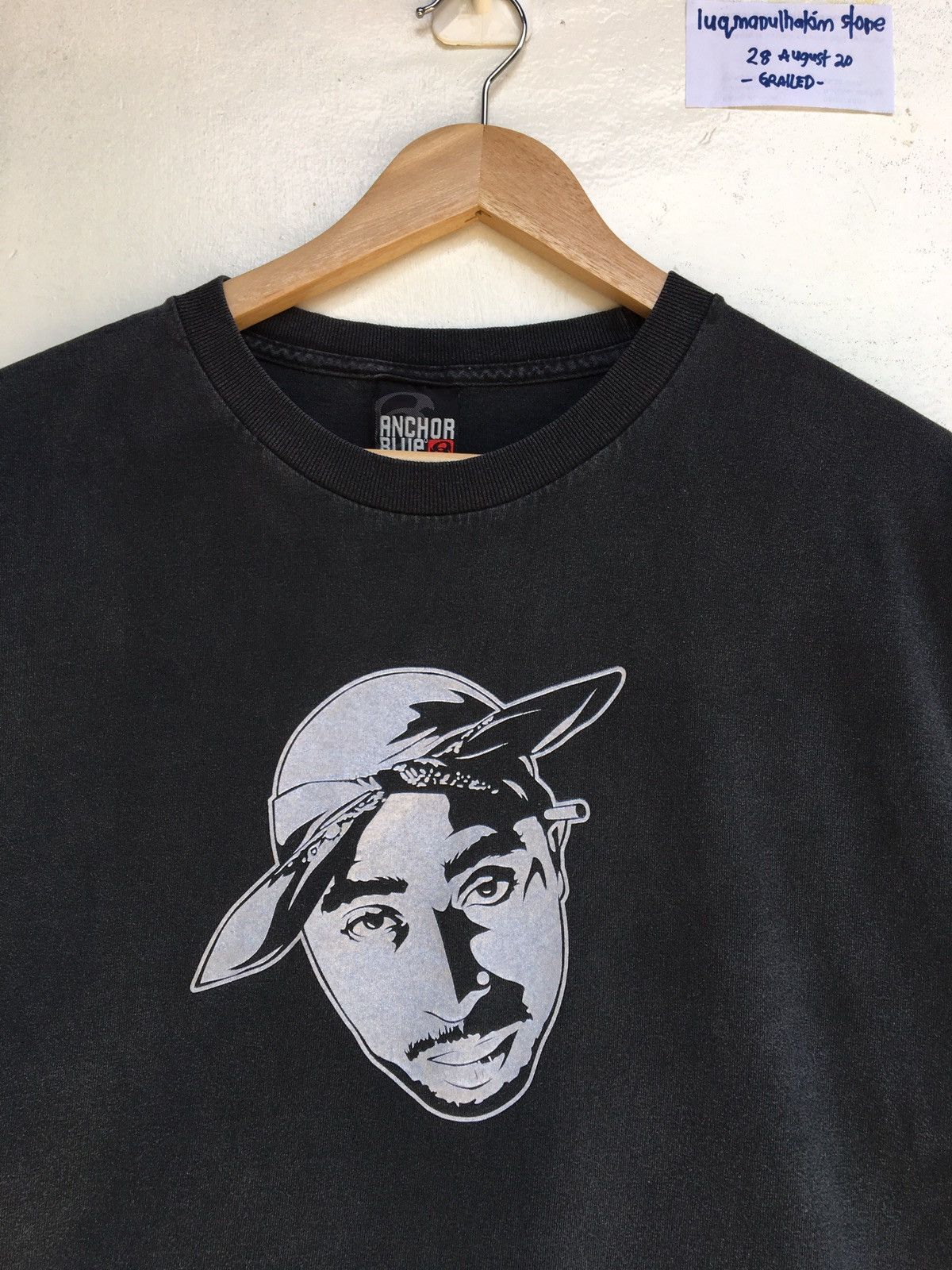 Anchor Blue Vintage Anchor Blue Tupac Shakur Rap Tee Size US M / EU 48-50 / 2 - 1 Thumbnail