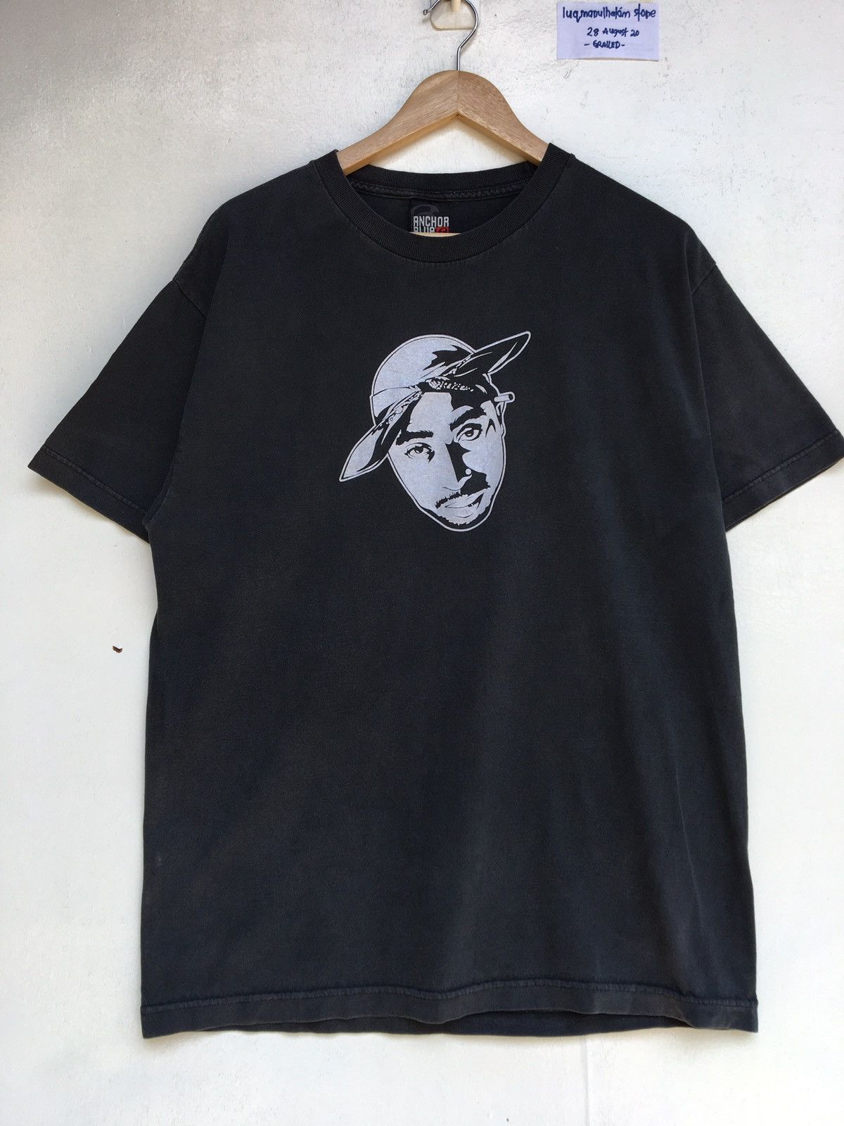 Anchor Blue Vintage Anchor Blue Tupac Shakur Rap Tee Size US M / EU 48-50 / 2 - 2 Thumbnail