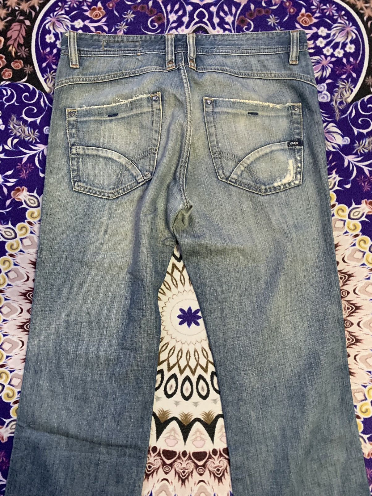 GAS Gas Jeans Distressed Denim Size US 35 - 8 Thumbnail
