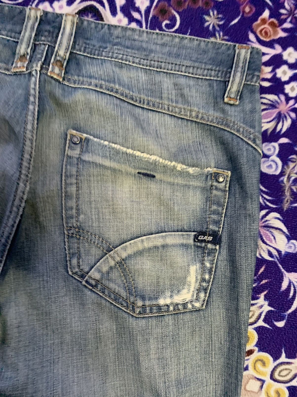 GAS Gas Jeans Distressed Denim Size US 35 - 9 Thumbnail