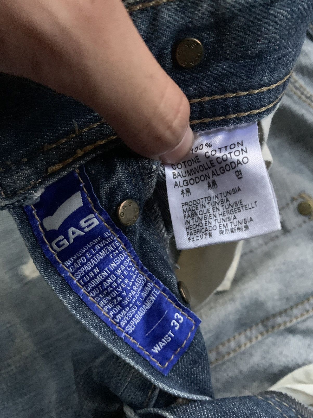 GAS Gas Jeans Distressed Denim Size US 35 - 6 Thumbnail