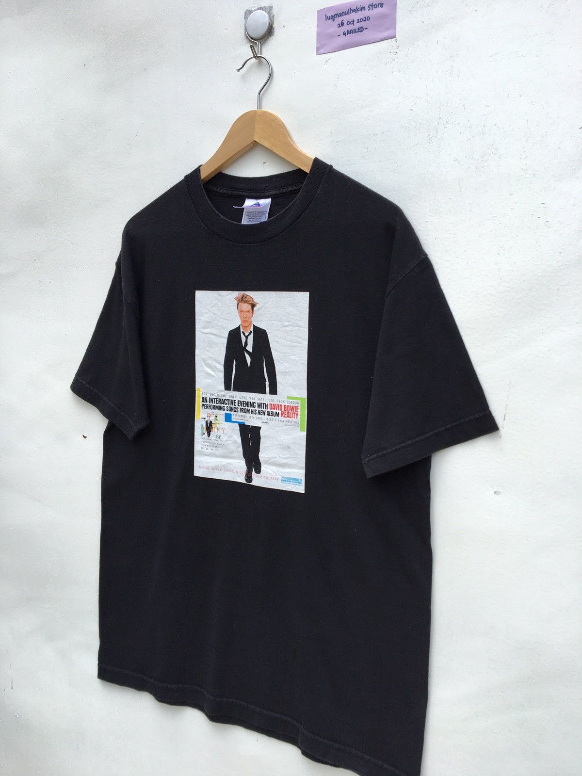 Band Tees VINTAGE 2003 David Bowie Reality OFFICIAL SONY T-Shirt Size US L / EU 52-54 / 3 - 2 Thumbnail