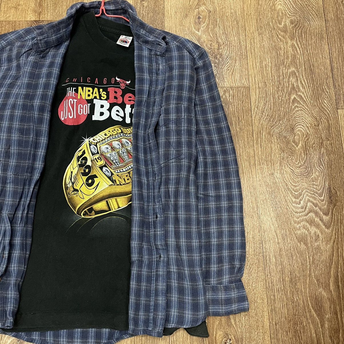 Flannel Vintage 90s Plaid Flannel Shirt Y2K Streetwear Checkered Size US XL / EU 56 / 4 - 2 Thumbnail