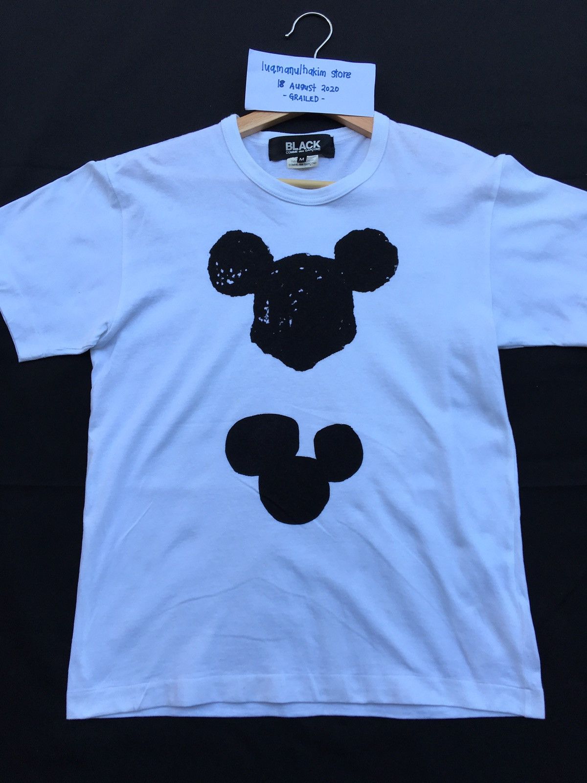 Comme des Garcons Comme Des Garcons Mickey Disney White T Shirt Black Label Size US M / EU 48-50 / 2 - 1 Thumbnail