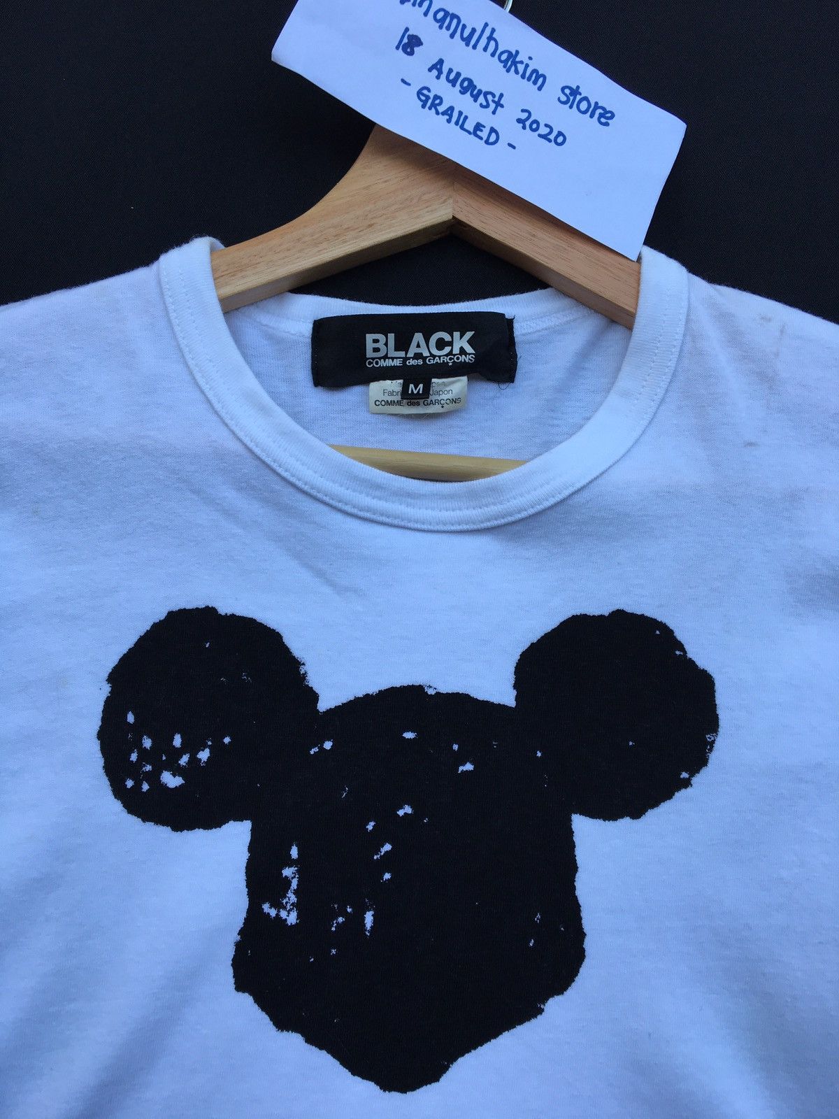 Comme des Garcons Comme Des Garcons Mickey Disney White T Shirt Black Label Size US M / EU 48-50 / 2 - 6 Thumbnail