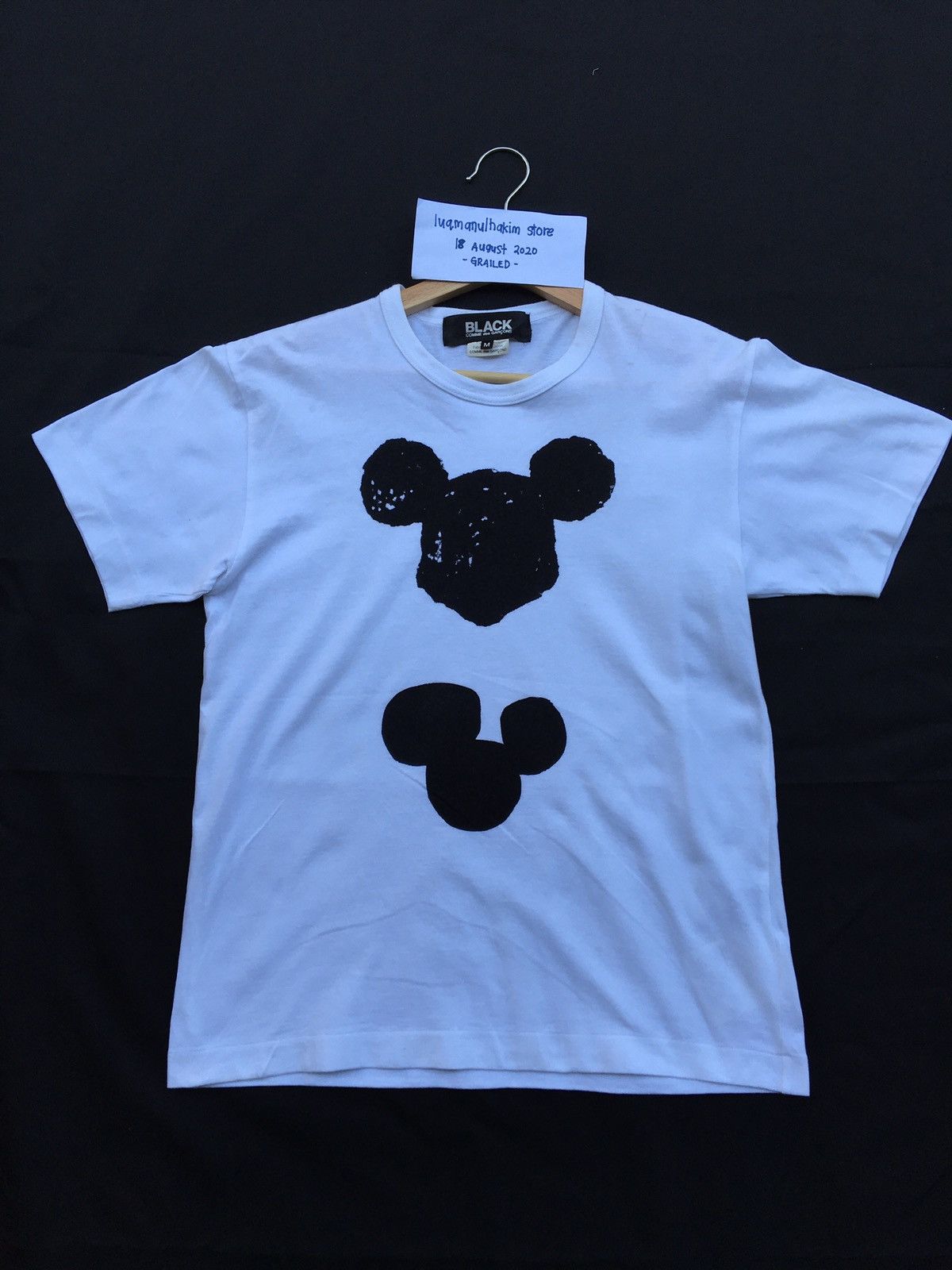 Comme des Garcons Comme Des Garcons Mickey Disney White T Shirt Black Label Size US M / EU 48-50 / 2 - 2 Thumbnail