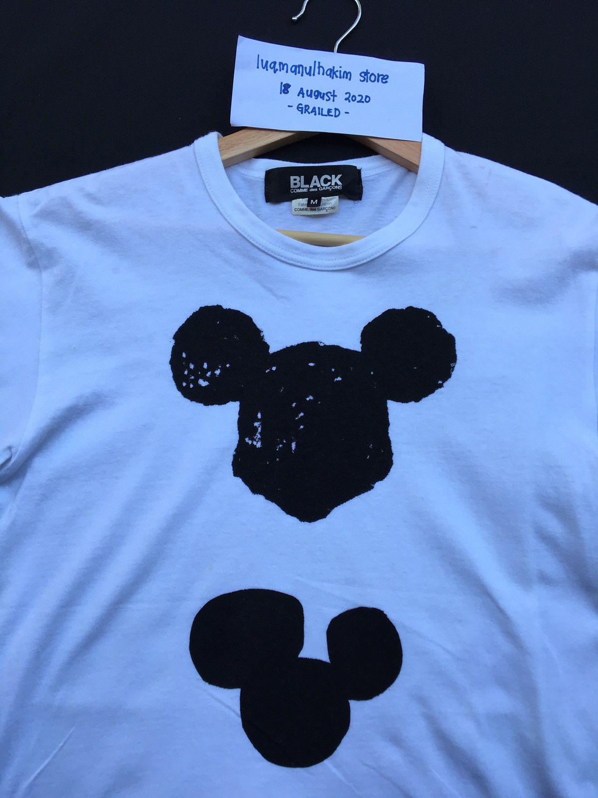 Comme des Garcons Comme Des Garcons Mickey Disney White T Shirt Black Label Size US M / EU 48-50 / 2 - 5 Thumbnail