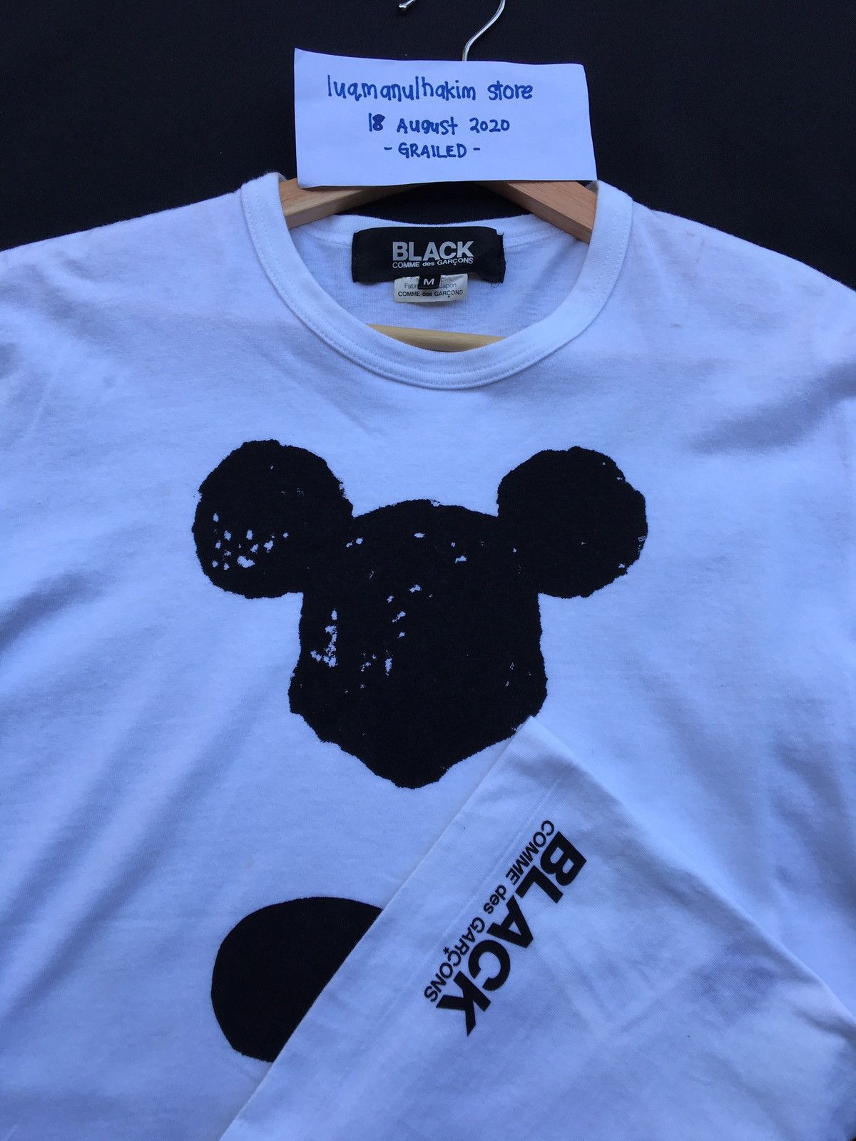 Comme des Garcons Comme Des Garcons Mickey Disney White T Shirt Black Label Size US M / EU 48-50 / 2 - 8 Thumbnail