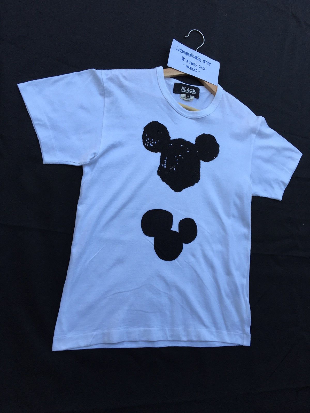 Comme des Garcons Comme Des Garcons Mickey Disney White T Shirt Black Label Size US M / EU 48-50 / 2 - 3 Thumbnail