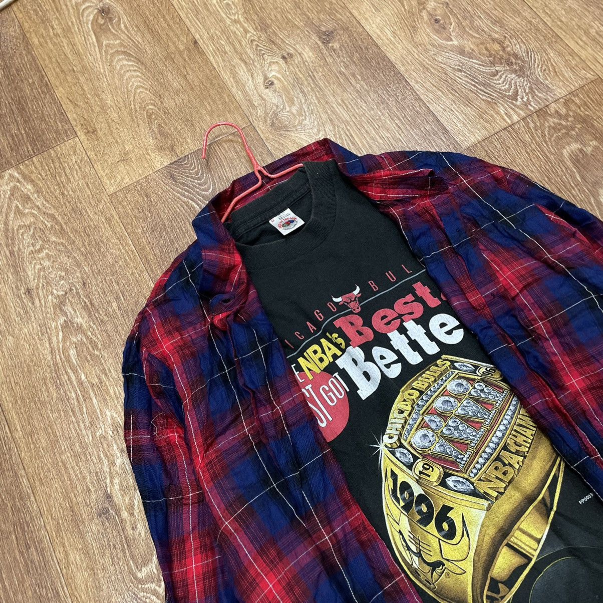 Vintage Vintage 90s Red Plaid Flannel Shirt Grunge Streetwear Slim M Size US M / EU 48-50 / 2 - 5 Thumbnail
