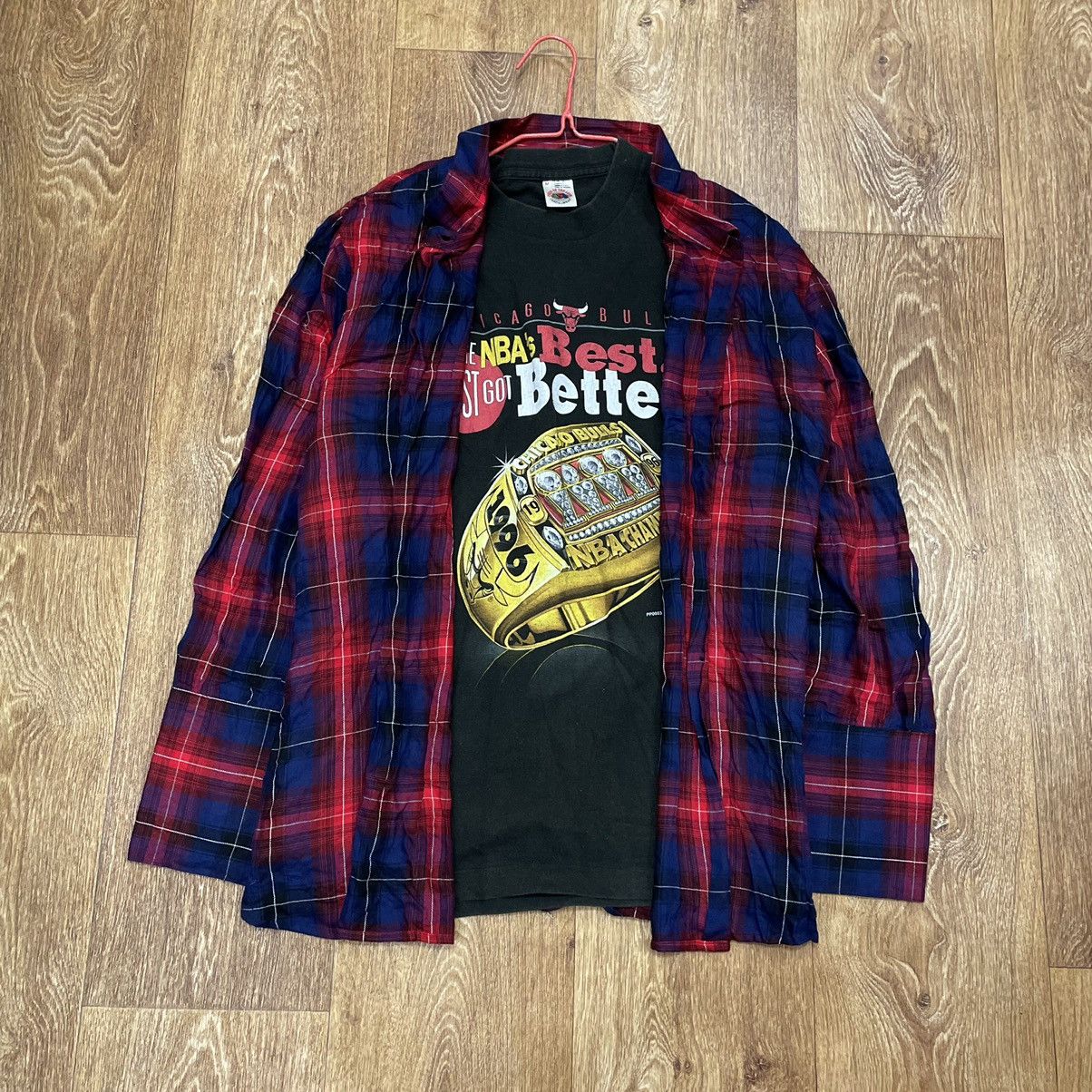 Vintage Vintage 90s Red Plaid Flannel Shirt Grunge Streetwear Slim M Size US M / EU 48-50 / 2 - 1 Thumbnail