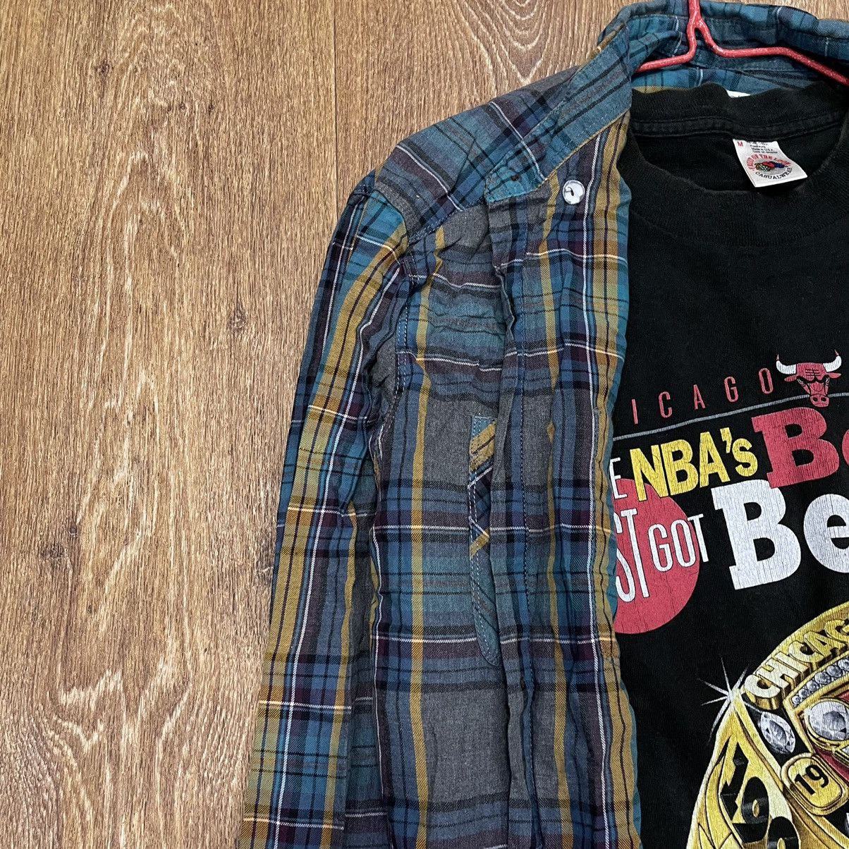 Flannel Vintage 90s Plaid Flannel Shirt Y2K Streetwear Checkered Size US M / EU 48-50 / 2 - 4 Thumbnail
