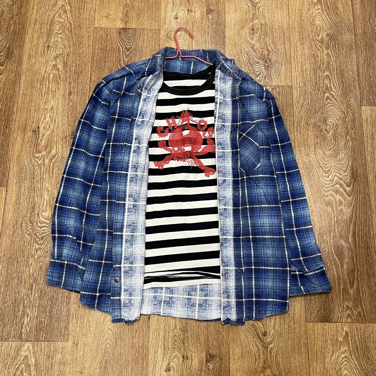 Flannel Vintage 90s Plaid Flannel Shirt Y2K Streetwear Checkered Size US L / EU 52-54 / 3 - 1 Thumbnail