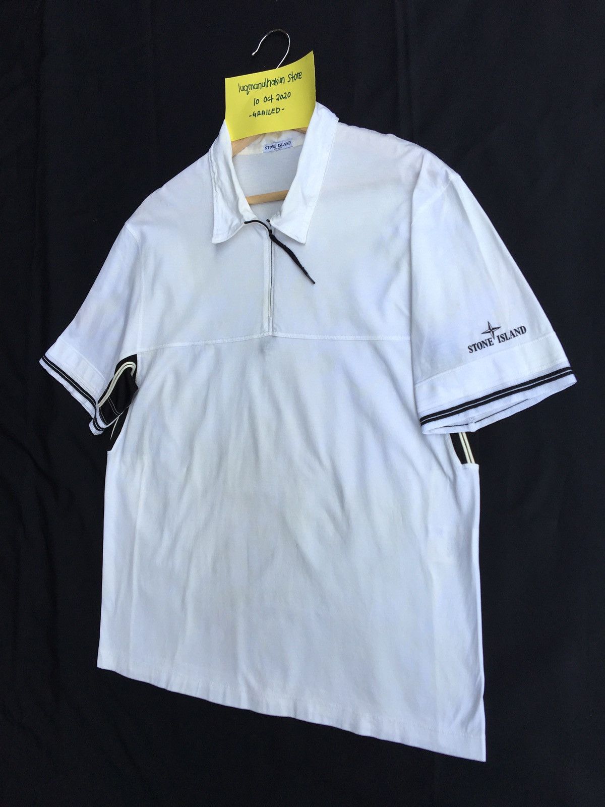 Stone Island Authentic Vintage Stone Island White Polo Side Logo Size US L / EU 52-54 / 3 - 3 Thumbnail