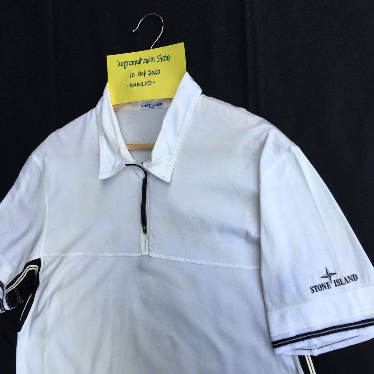 Stone Island Authentic Vintage Stone Island White Polo Side Logo Size US L / EU 52-54 / 3 - 1 Thumbnail