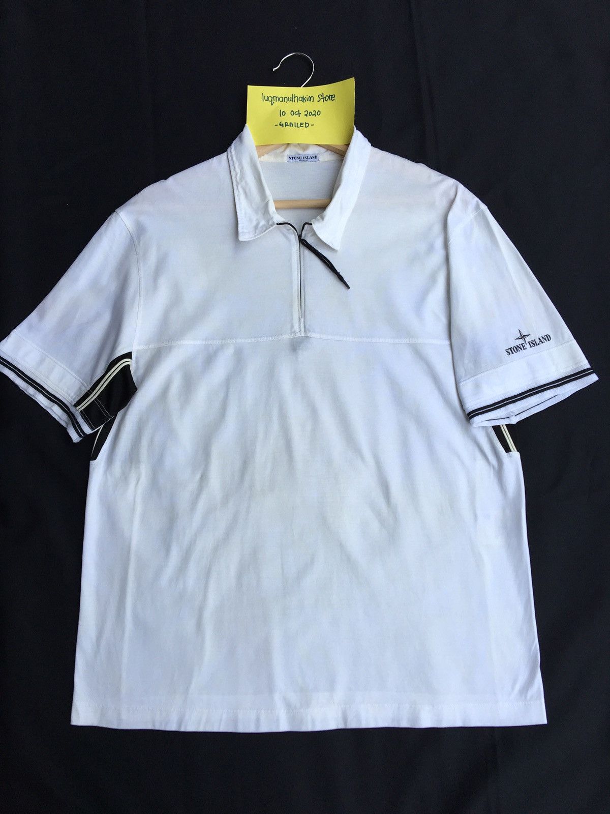 Stone Island Authentic Vintage Stone Island White Polo Side Logo Size US L / EU 52-54 / 3 - 2 Thumbnail