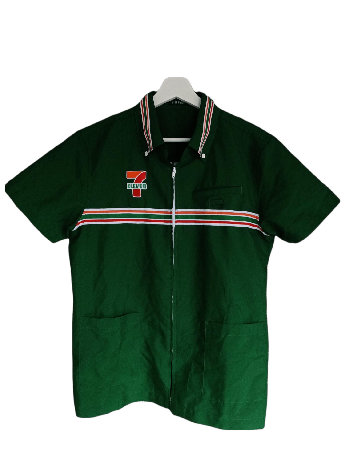 Japanese Brand × Vintage Vintage 7 Eleven Worker Zipper Shirt Size US M / EU 48-50 / 2 - 1 Thumbnail