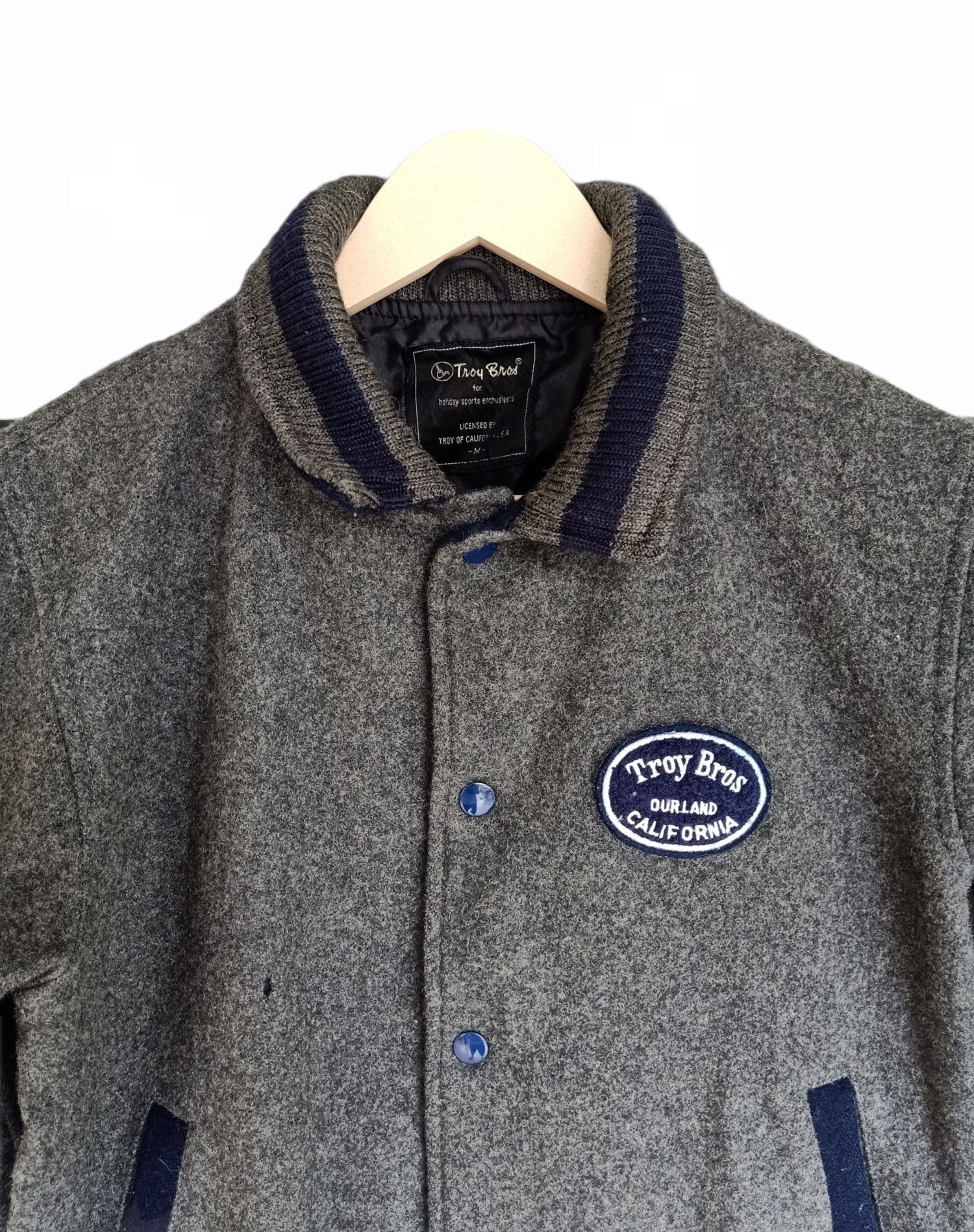Vintage Troy Bros California Wool Varsity Jacket Size US S / EU 44-46 / 1 - 2 Thumbnail