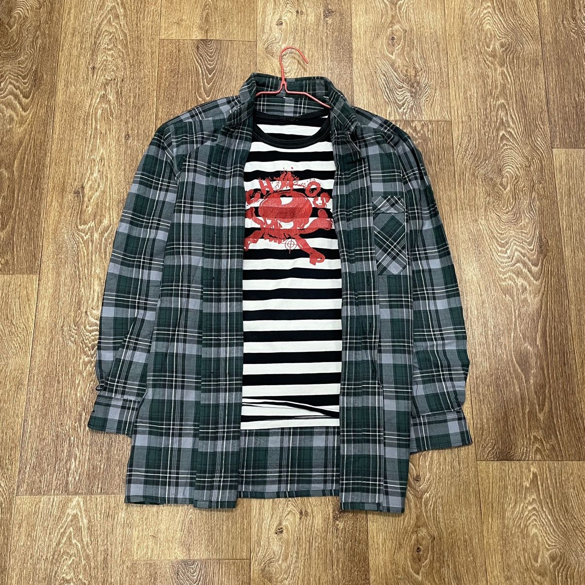 Vintage Vintage 90s Plaid Shirt Grunge Streetwear Oversized Logo XL Size US XL / EU 56 / 4 - 1 Thumbnail