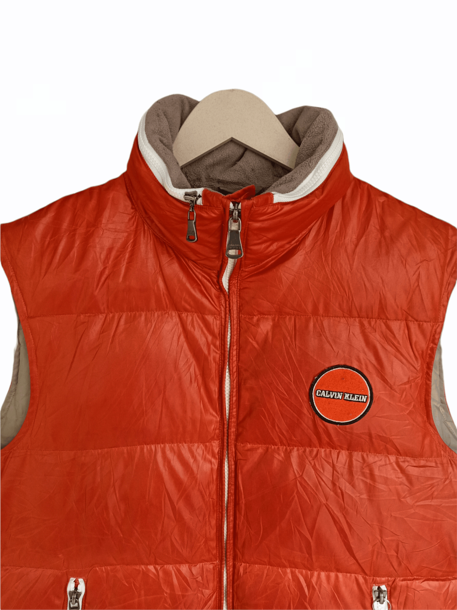 Calvin Klein × Vintage Calvin Klein Jeans Orange Vest Size US M / EU 48-50 / 2 - 2 Thumbnail