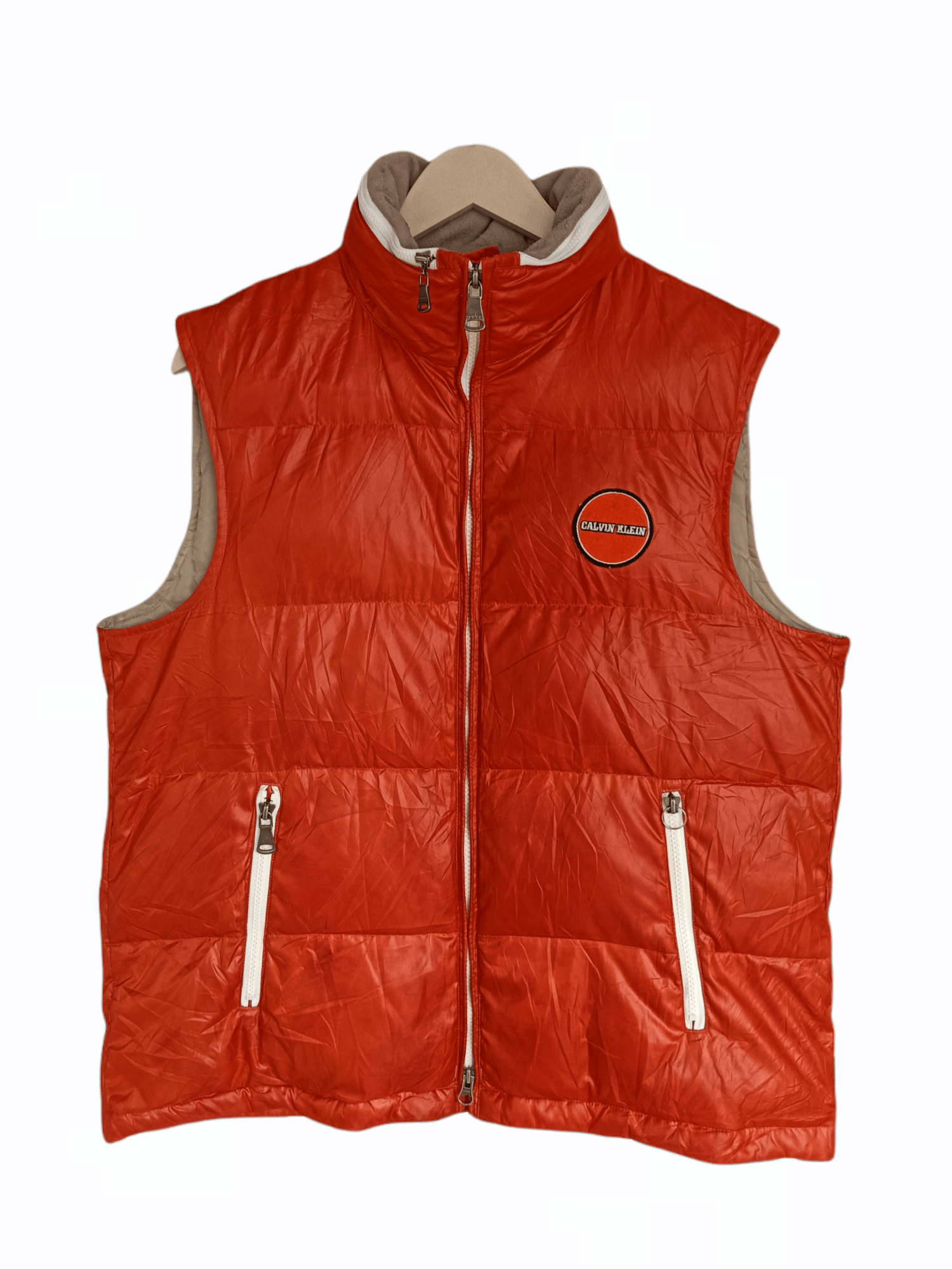 Calvin Klein × Vintage Calvin Klein Jeans Orange Vest Size US M / EU 48-50 / 2 - 1 Thumbnail