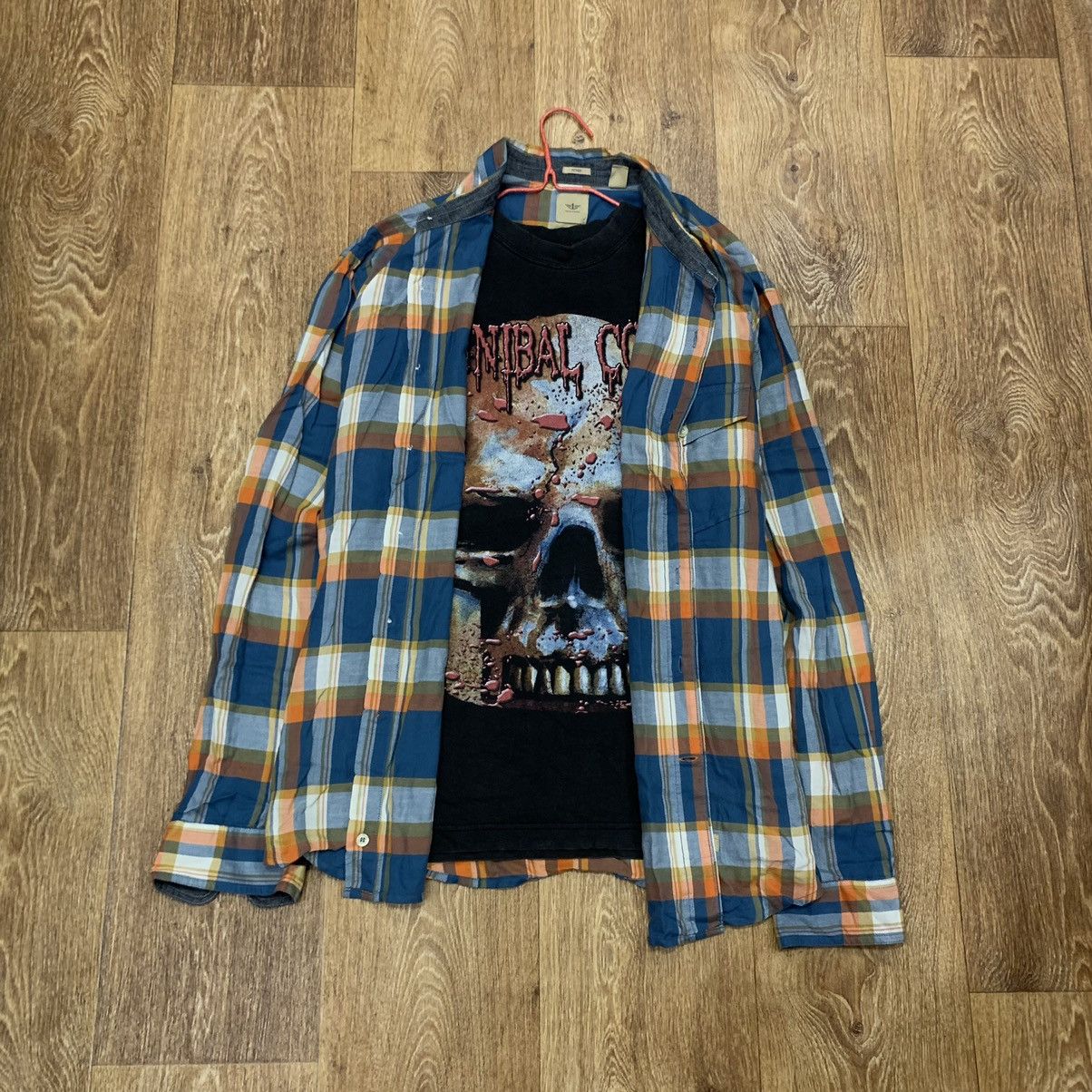 Flannel Vintage 90s Plaid Flannel Shirt Y2K Streetwear Checkered Size US XL / EU 56 / 4 - 1 Thumbnail