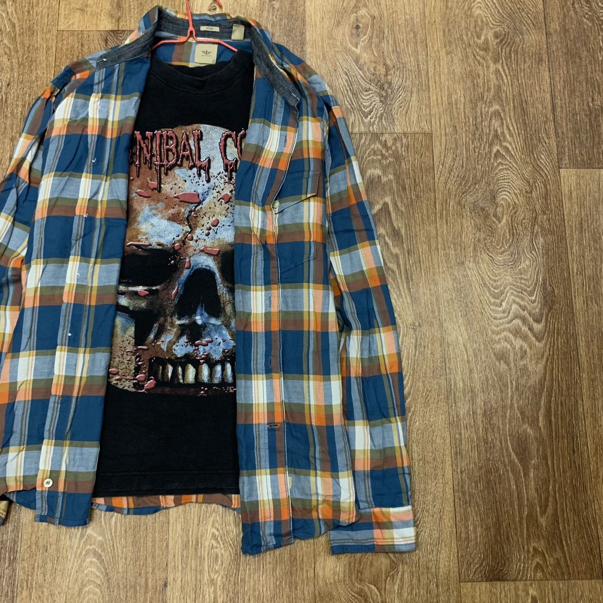 Flannel Vintage 90s Plaid Flannel Shirt Y2K Streetwear Checkered Size US XL / EU 56 / 4 - 3 Thumbnail