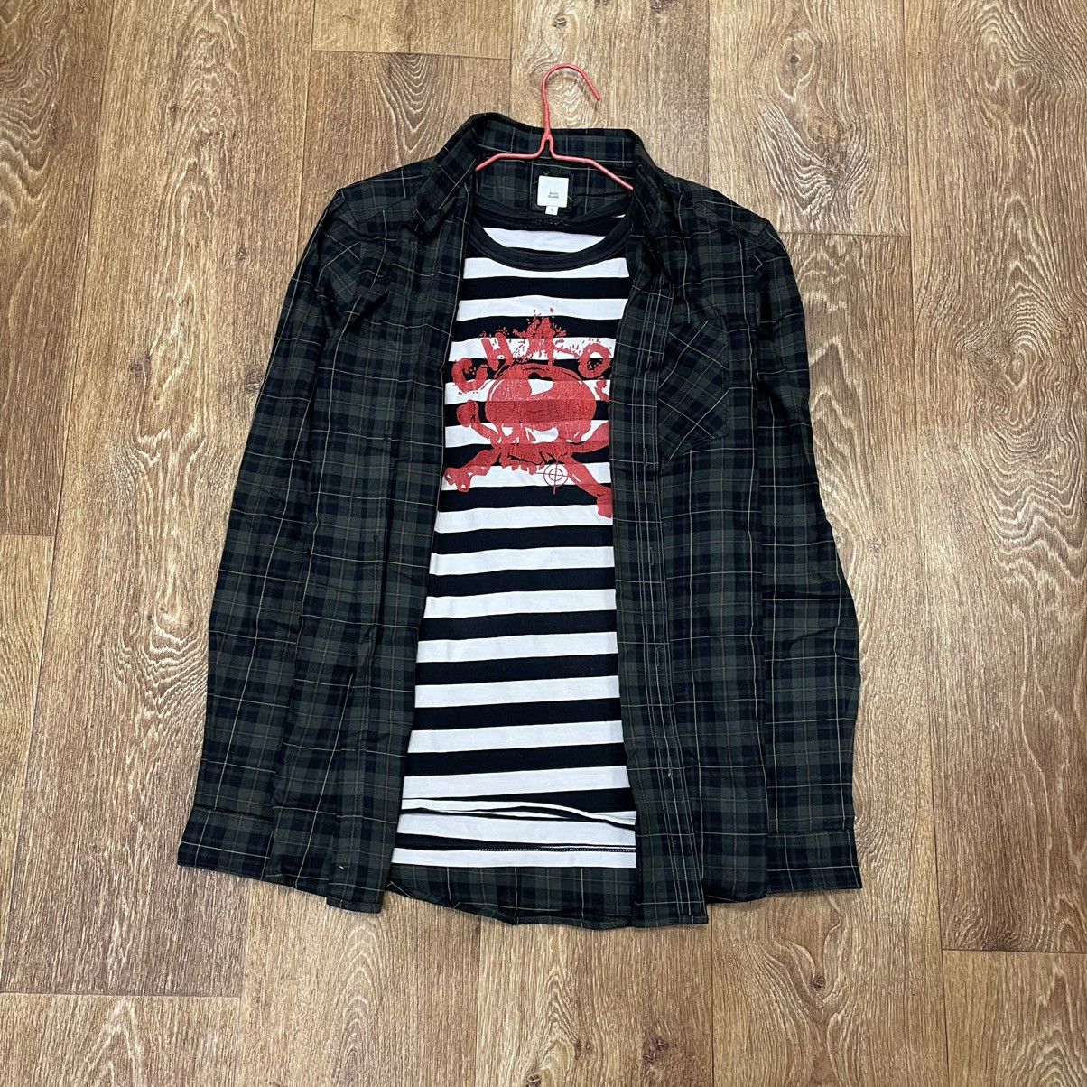 Vintage Vintage 90s Plaid Shirt Graphic Tee Streetwear Grunge Boxy S Size US S / EU 44-46 / 1 - 2 Thumbnail