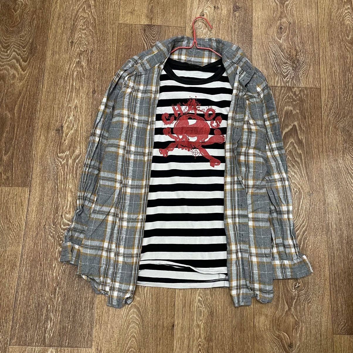 Flannel Vintage 90s Plaid Flannel Shirt Y2K Streetwear Checkered Size US S / EU 44-46 / 1 - 1 Thumbnail