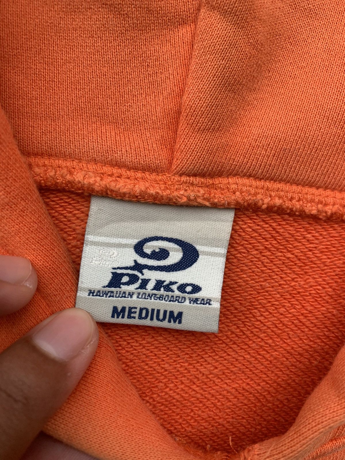 Vintage Vintage PIKO HAWAIIAN Longboard Wear Baggy Orange Hoodie Size US M / EU 48-50 / 2 - 7 Thumbnail