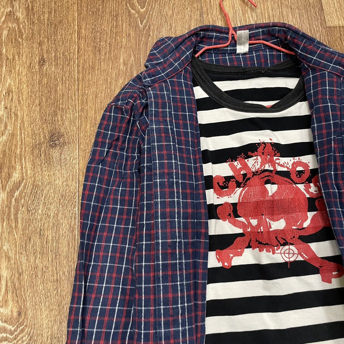 Vintage Vintage 90s Navy Plaid Flannel Shirt Oversized Streetwear M Size US M / EU 48-50 / 2 - 4 Thumbnail