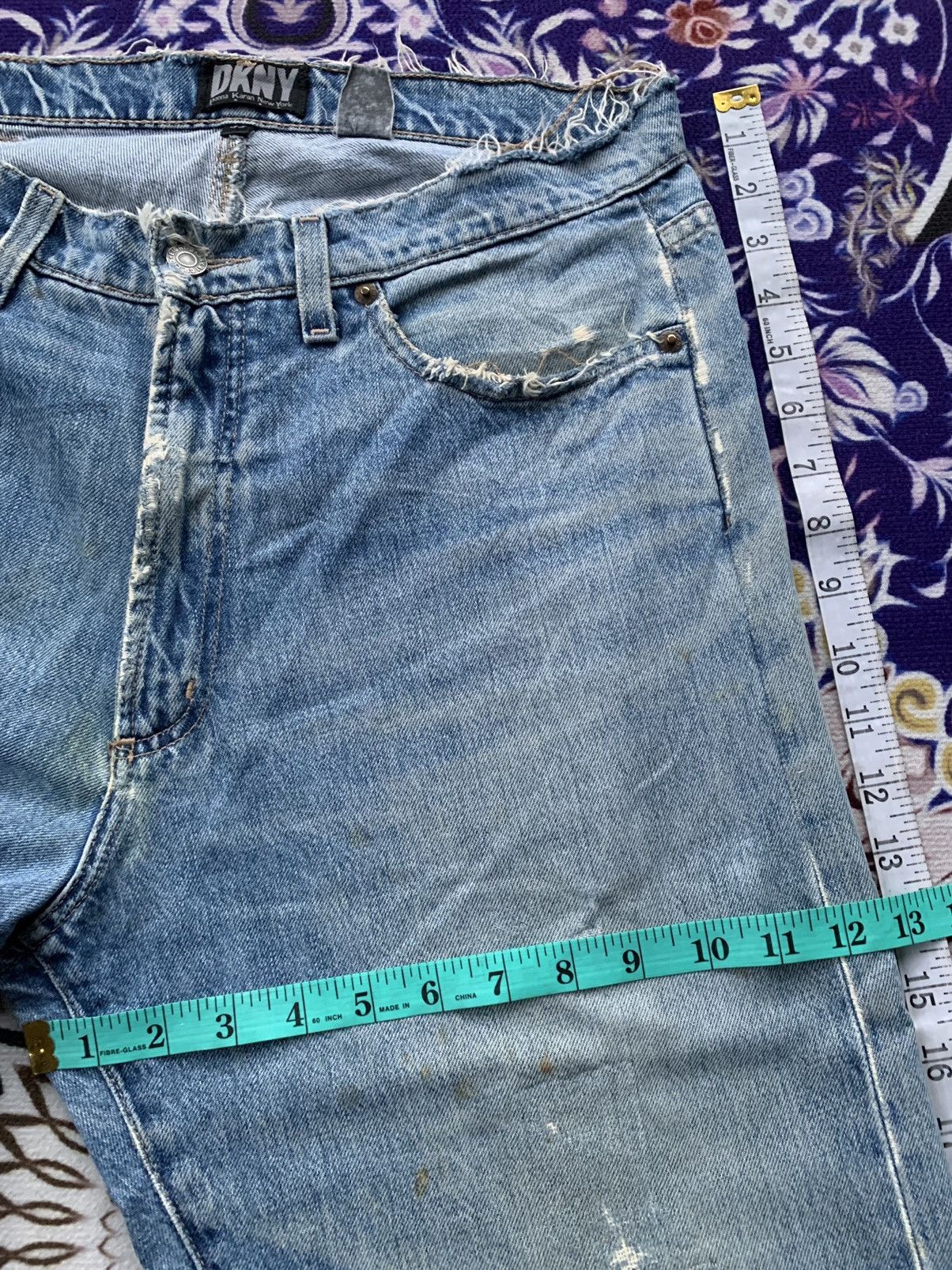 DKNY × Designer Vintage DKNY Faded Distressed Denim Size US 35 - 14 Thumbnail