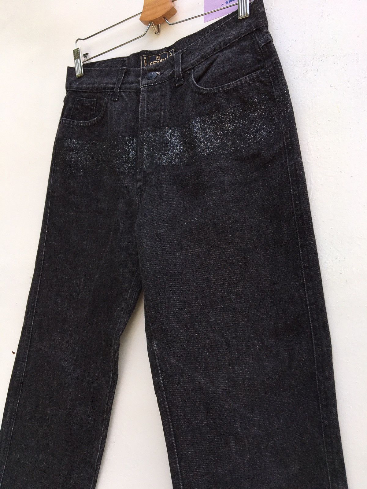 Fendi Vintage 90s FENDI Roma Glitter Jeans Size: US 36 / EU 52 Size US 36 / EU 52 - 4 Thumbnail