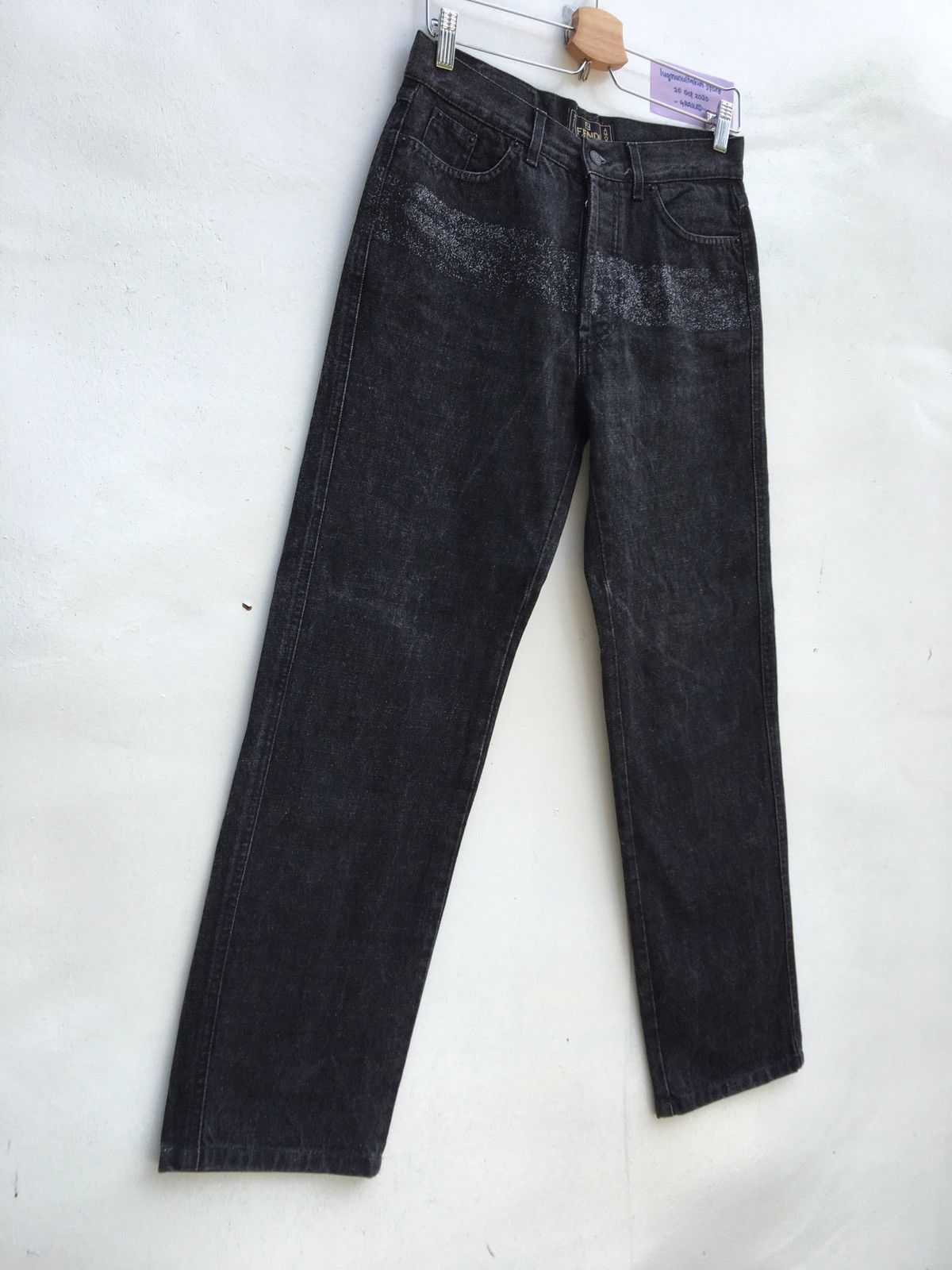 Fendi Vintage 90s FENDI Roma Glitter Jeans Size: US 36 / EU 52 Size US 36 / EU 52 - 2 Thumbnail