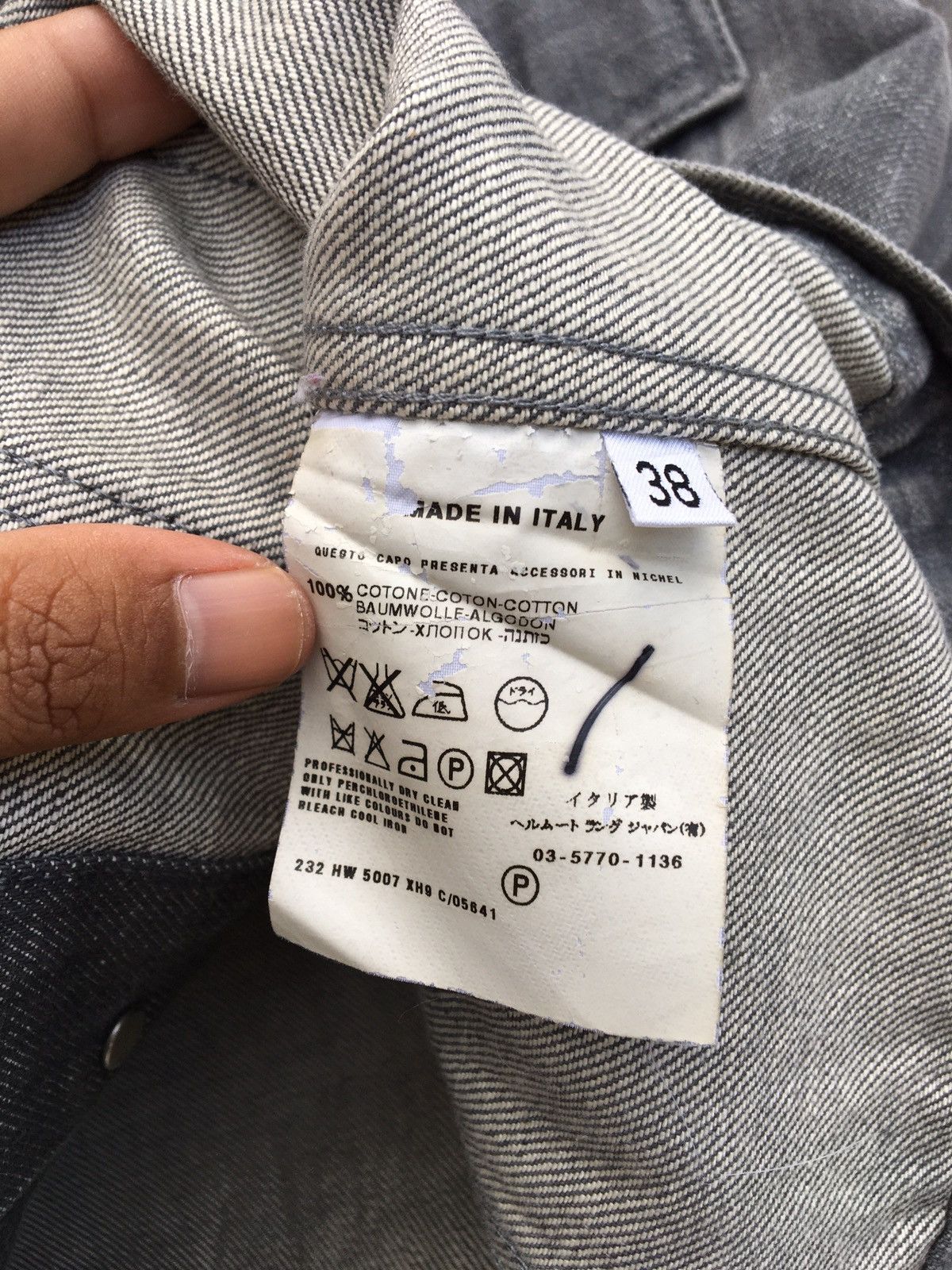 Helmut Lang Helmut Lang Raw Denim Jacket Jean Trucker Double Pockets Size US S / EU 44-46 / 1 - 8 Thumbnail